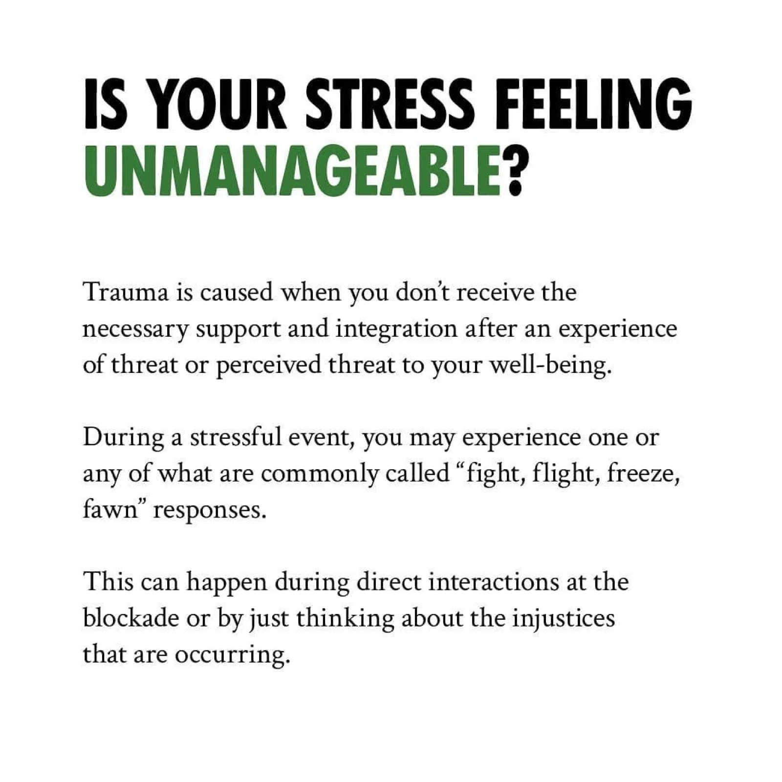 Is Your Stress Feeling Unmanageable?