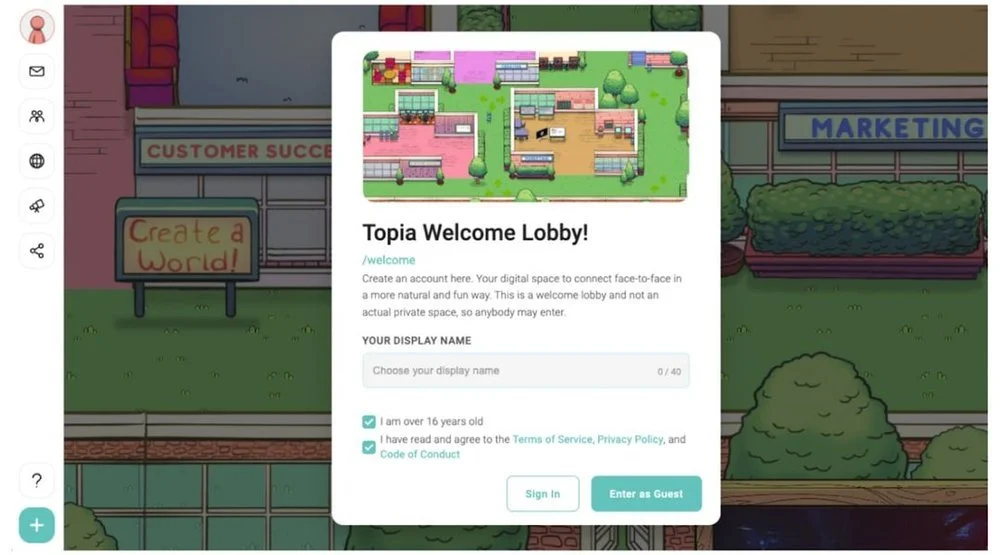 Topia platform redesign